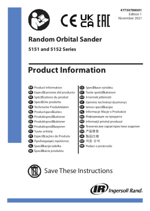5100 Series Random Orbital Sanders | Ingersoll Rand Power Tools